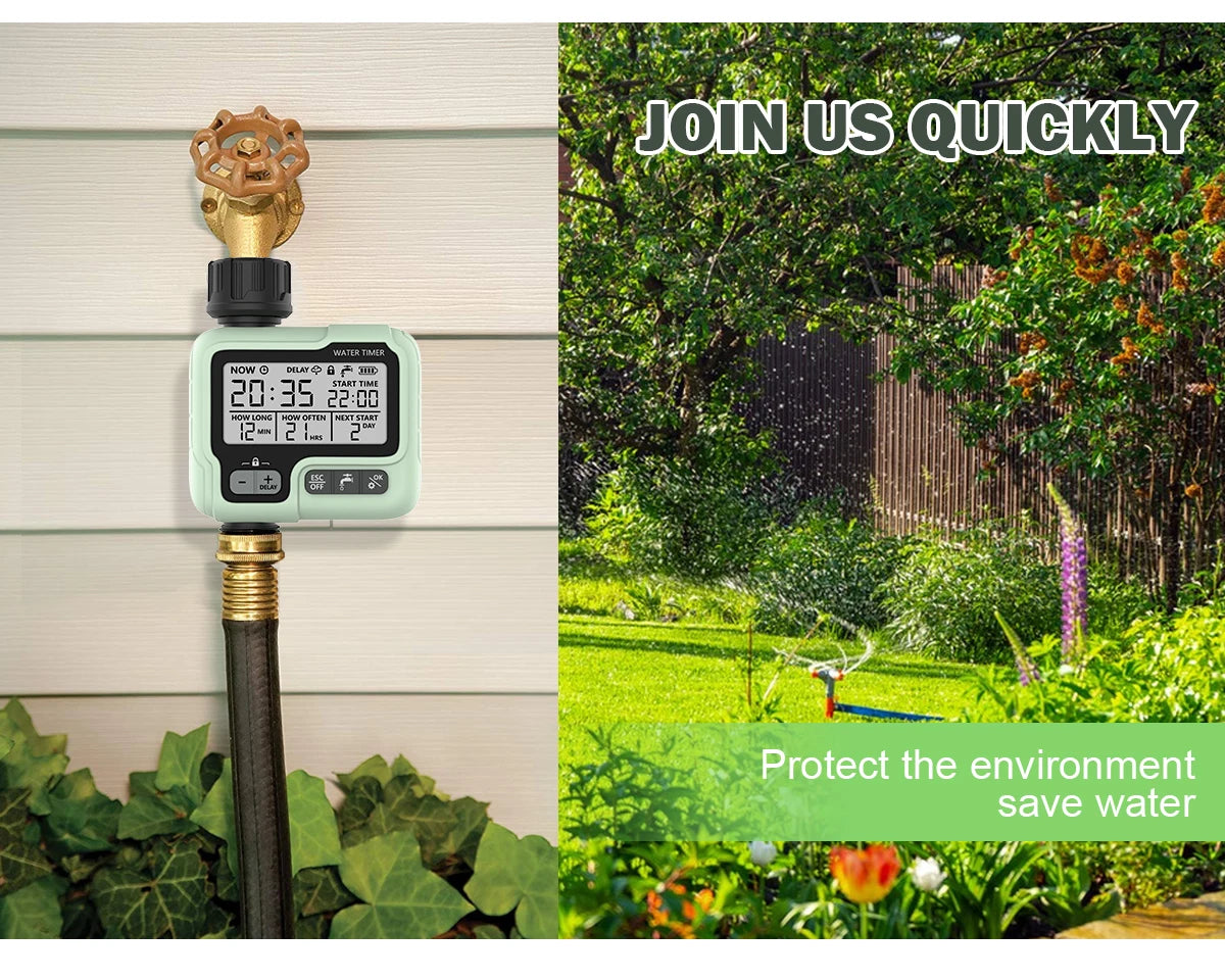 HCT-322 Automatic Water Timer Garden Digital Irrigation Machine Intelligent Sprinkler