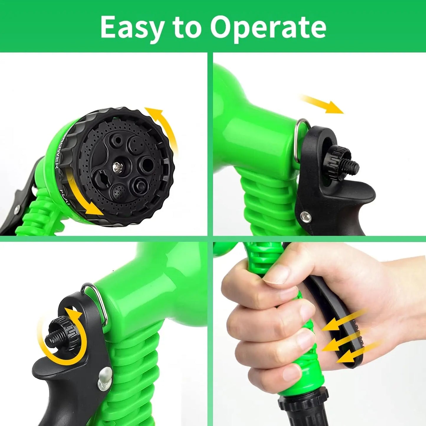 Expandable Magic Hose - High-Pressure Car Wash - 7 Water Spraying Functions