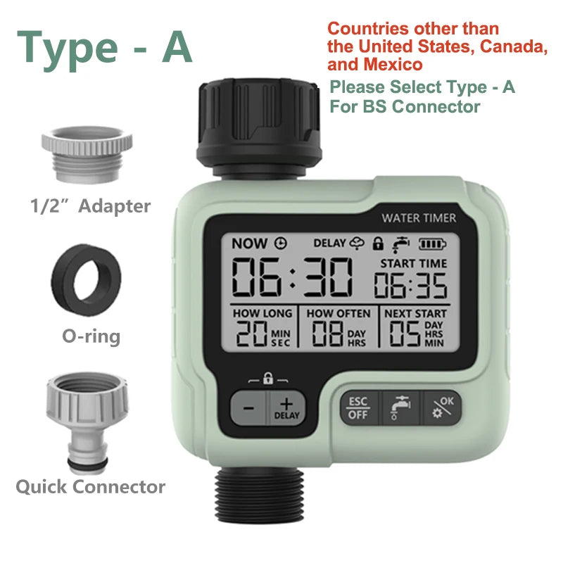 HCT-322 Automatic Water Timer Garden Digital Irrigation Machine Intelligent Sprinkler