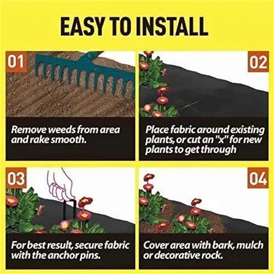 Garden Landscape Fabric Weed Barrier Heavy Duty