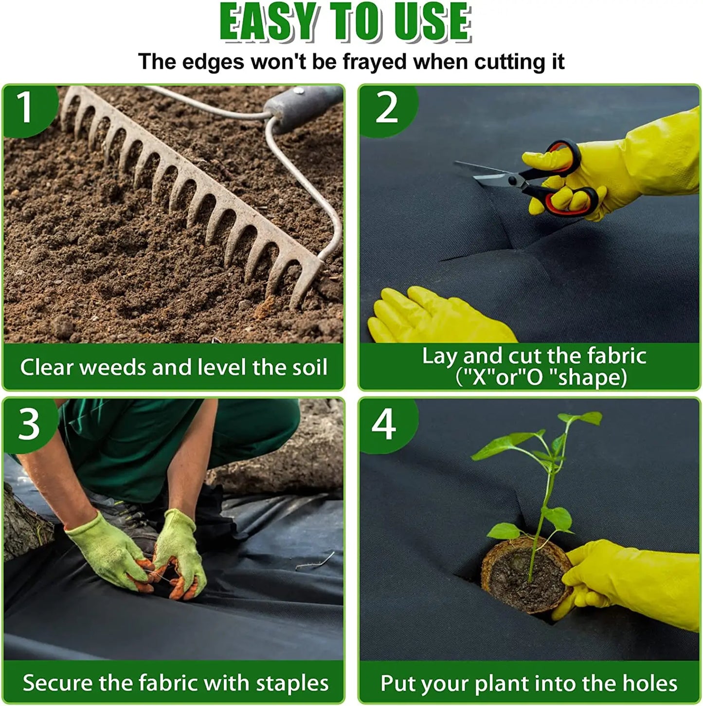 Garden Landscape Fabric Weed Barrier Heavy Duty