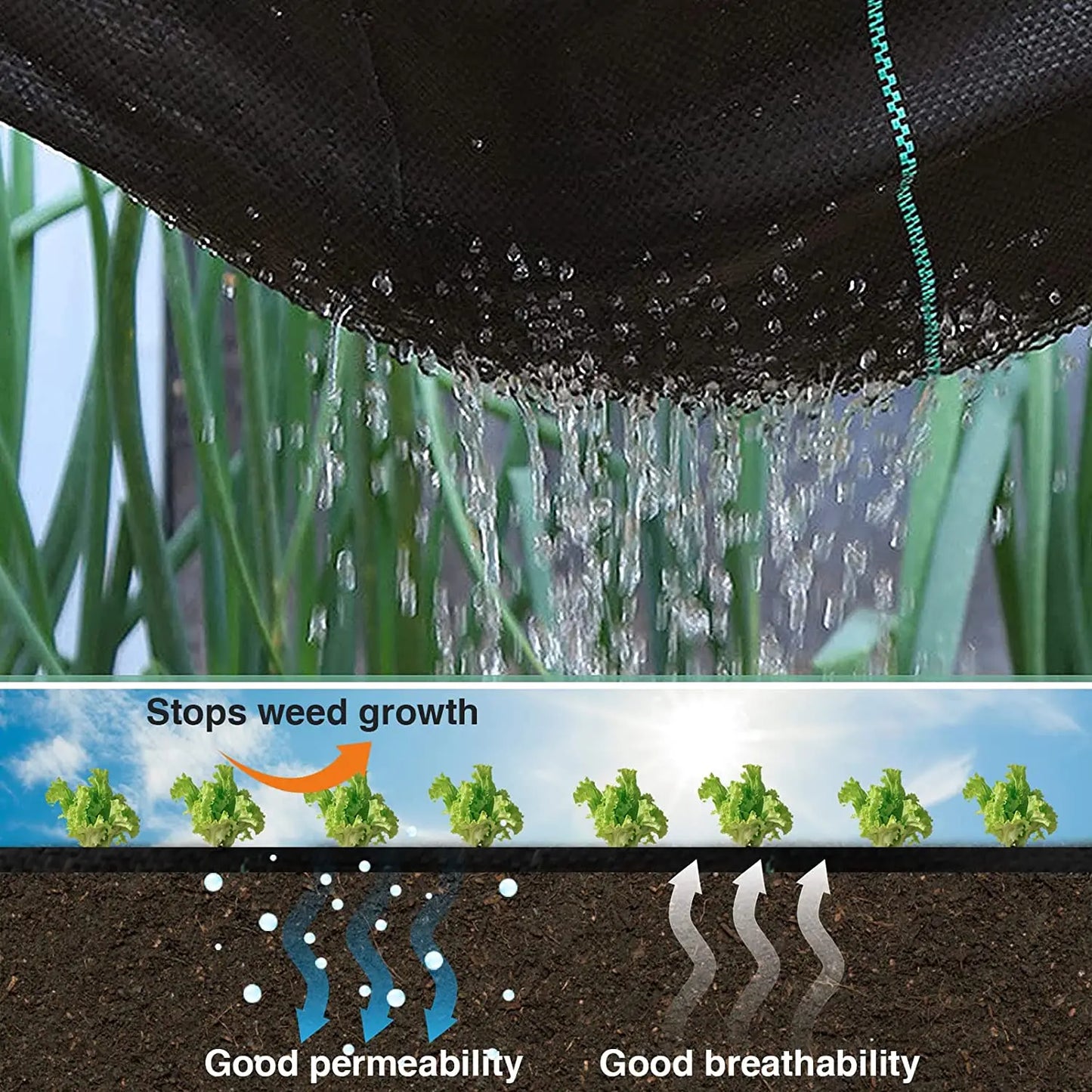 Garden Landscape Fabric Weed Barrier